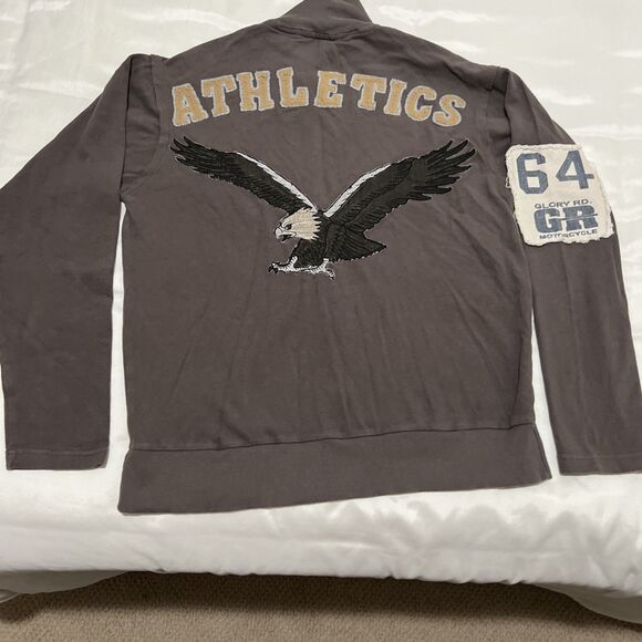 64 Glory Rd Other - Vintage Y2K 64 Glory Rd Sweatshirt Full Zip Long Sleeve Grunge Men's L Brown